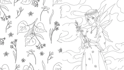 Феи весеннего леса. Раскраска - фото 5
