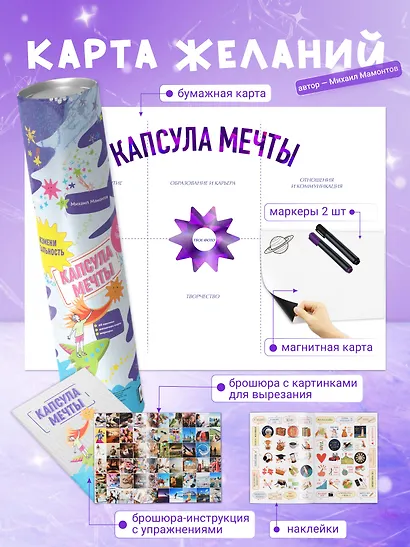 Капсула мечты: измени реальность, создай будущее (карта желаний в тубусе) - фото 3
