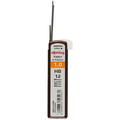 Грифели 1.0мм 12шт "Rotring Tikky" HB, Rotring - фото 2