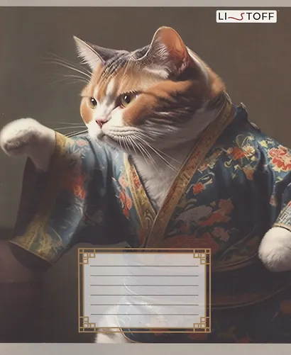 Тетрадь в клетку Listoff, "Котики", 24 листа, в ассортименте - фото 5