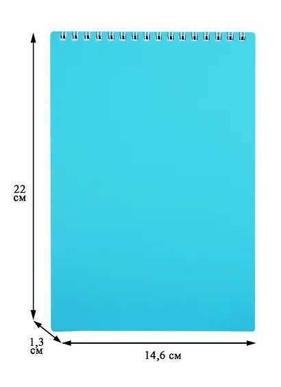 Блокнот А5 80л кл. "NEWtone PASTEL Незабудка" офсет 80г/м2, пласт.обл., гребень - фото 2