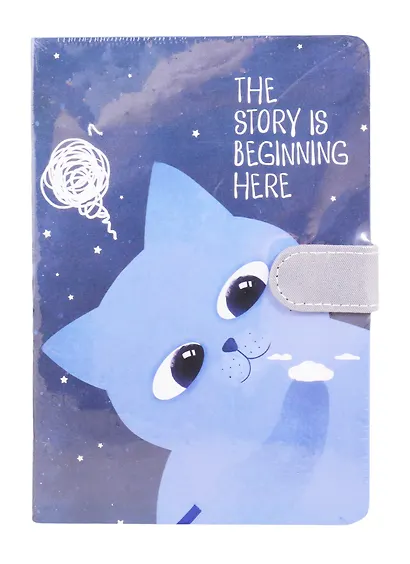 Блокнот с магнитной застежкой "Кот и космос The story is beginning here", 256 страниц, 13 x 19 см - фото 4