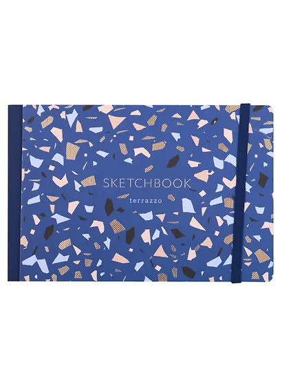 Скетчбук А5 80л "Italia terrazzo" 100г/м2, доп.листы крафт, тв. обложка, на резинке, Greenwich Line - фото 2