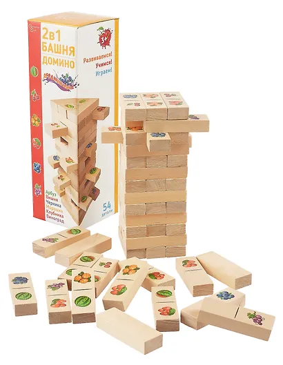Башня+Домино 2 в 1 "Ягодный микс" - фото 2