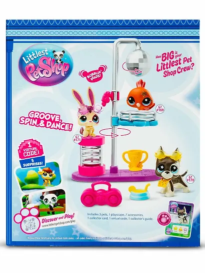 Набор Дискотека три фигурки мини-животных с аксессуарами коллекция Littlest Pet Shop (4+) (коробка) - фото 8