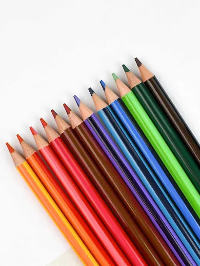 Карандаши цветные 12цв "ГРАДИЕНТ" двуцветн.грифель, к/к, подвес, Феникс+ - фото 5