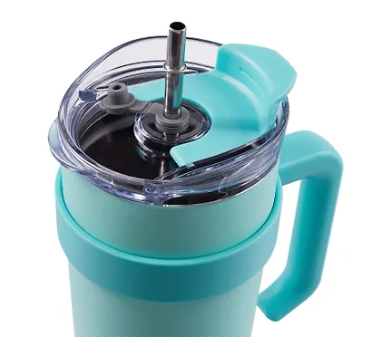 Термостакан с ручкой Мятный градиент (пластик/металл) (1200мл) (12-16110-202405-B29) - фото 3