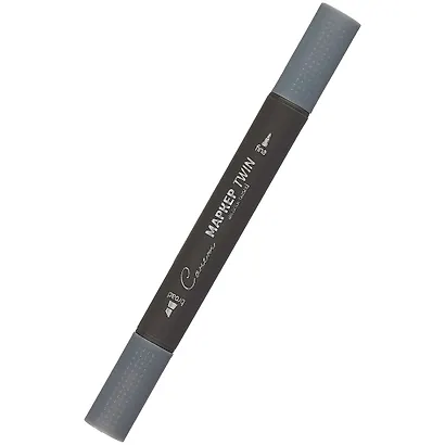 Маркер художественный "Сонет" холодный серый 6, двухсторон., тонк. и широк.долото, Сонет - фото 1