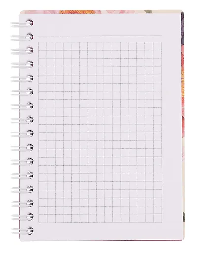 Записная книжка А6 80 листов в клетку, "Blossom", розовый, на спирали - фото 2