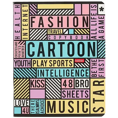 Тетрадь в клетку Hatber, "Важные слова", 48 листов, в ассортименте - фото 3