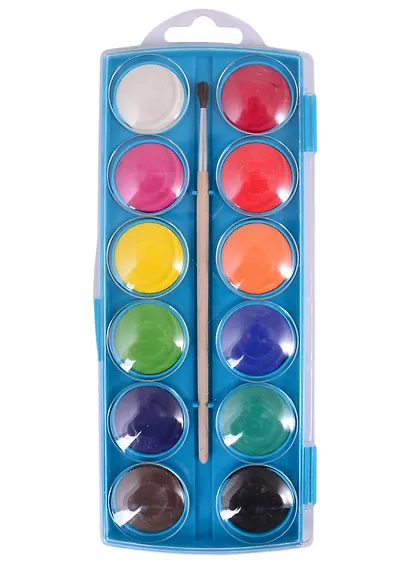 Краски акварельные 12цв "Water Colours", пл/уп., с/к., Colorino - фото 3