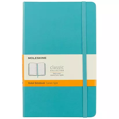 Книга для записей Moleskin Classic Large, твёрдая обложка, голубая, 120 листов, А5 - фото 1