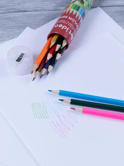Карандаши цветные Art idea, 12 цветов с точилкой - фото 8