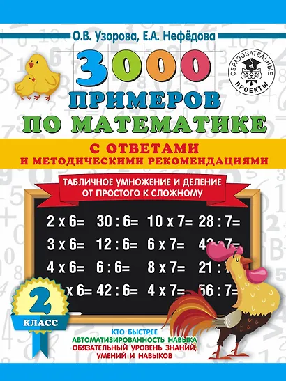 3000 примеров по математике. Табличное умножение от простого к сложному. С ответами и методическими рекомендациями. 2 класс - фото 1