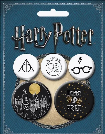 Комплект. Набор по Гарри Поттеру. Экспекто патронум! (Блокнот+стикеры+значки) - фото 4