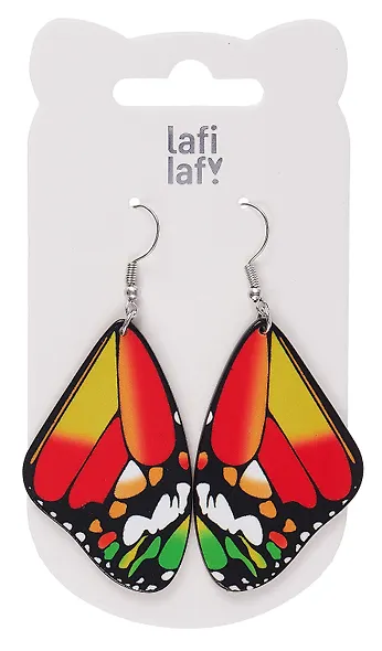 Сережки Крылья бабочки (павлиний глаз) (акрил) (12-9165-202407-B3) - фото 2