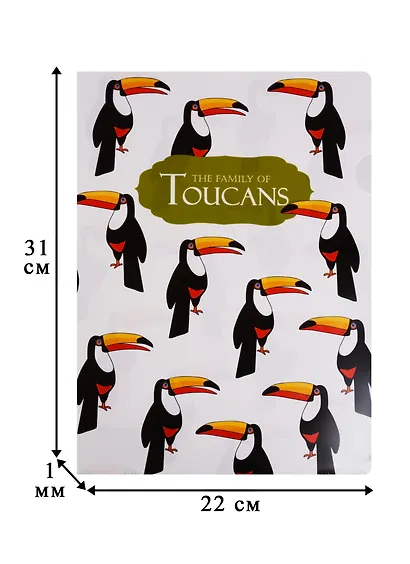Папка-уголок А4 "Туканы", пластик 0,18мм - фото 2