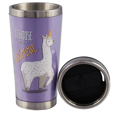 Термостакан Лама-единорог (пластик) (400мл) - фото 2