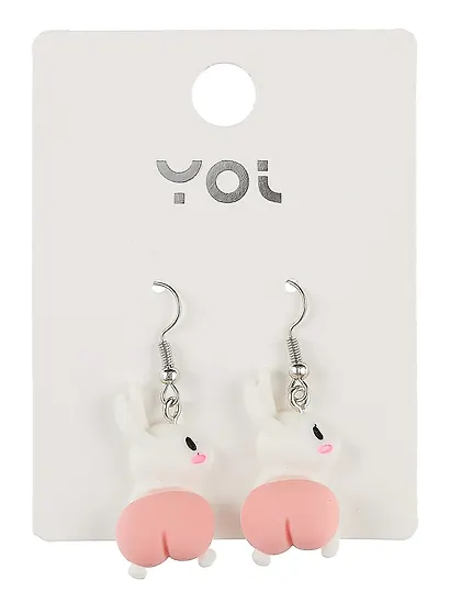 Серьги Yoi, "Кролик", 4 см - фото 4