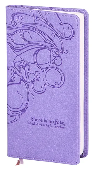 Записная книжка «Fiore» А6-, 96 листов в клетку, фиолетовая, экокожа, InFolio - фото 1
