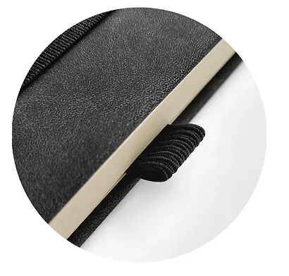 Ежедневник дат. 2026г. А5 176л 140x200 мм "Grace" черный, иск.кожа, тв.переплет, тисн.фольгой, резинка, скругл.углы - фото 4