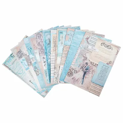 Бумага для скрапбукинга 15х21 см "Нотная Гамма", двусторонняя, 12 листов, 240 г/м2 - фото 4