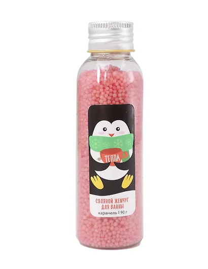 Жемчуг для ванны Пингвин, аромат Карамель (Ural Lab) (85г) - фото 1