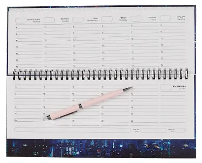 Планинг недат. 56л "Ночной город" настольный, 7БЦ, глянц.лам, евроспираль, офсет - фото 4
