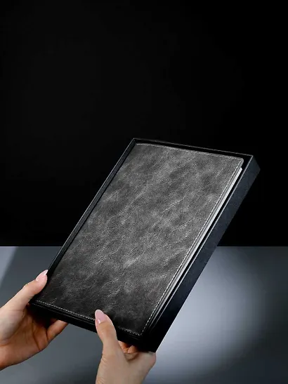 Ежедневник недатированный А5+ 160 листов "Фланстер" графитовый, мягк.переплёт, искусственная кожа - фото 12