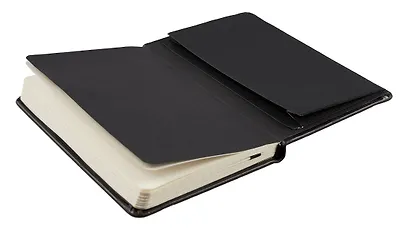 Записная книжка А6- 96л кл. "JOY BOOK. Черный агат" 7БЦ, иск.кожа, тонир.форзац, тонир.блок, скругл.углы, сшит.блок, ляссе, резинка, карман на задн.форзаце - фото 4