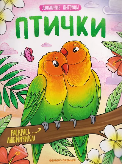 Птички: книжка-раскраска - фото 1
