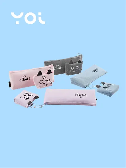 Пенал-косметичка Yoi, It's Time, с кошельком, в ассортименте - фото 2