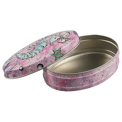 Шкатулка овальная Море (пастель с золотом) (металл) (8,5×6) (12-09412-03516-35) - фото 2