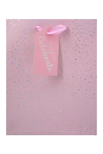 Пакет А5 18*23*10 "Time to celebrate" жен., бум., гологр.тиснение - фото 2