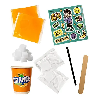 Игрушка для детей модели Slime Лаборатория Пранк Влад А4, Газировка апельсиновая - фото 3