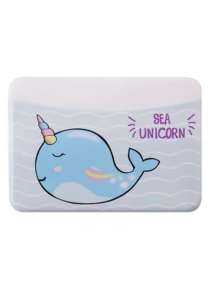 Чехол для карточек горизонтальный Sea unicorn (нарвал) (ДКГ2019-30) - фото 1