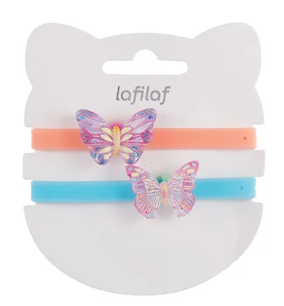 Набор парных браслетов Бабочки (силикон) (12-04407-B78) (Lafilaf) - фото 3