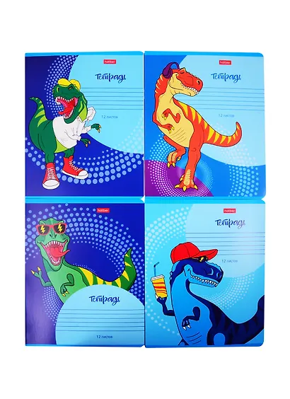 Тетрадь в клетку Hatber, "Мой друг Дино", 12 листов, в ассортименте - фото 4