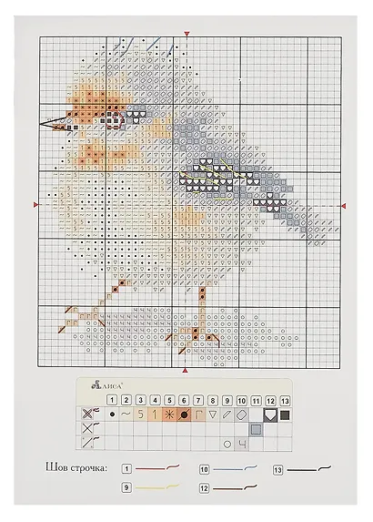 Набор для вышивания крестом "Птички-невелички. Тив!" - фото 2