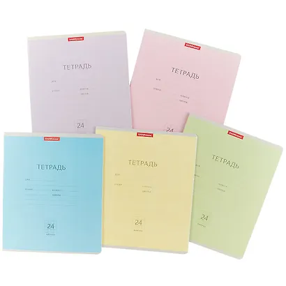 Тетрадь в клетку Erich Krause, "Классика", 24 листа, в ассортименте - фото 3