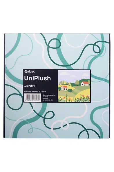 UniPlush Ковровая вышивка "Деревня" (34х34) - фото 1