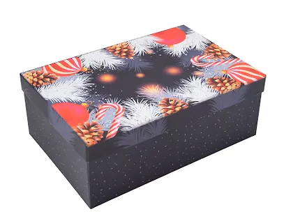 Коробка подарочная "СКАЗОЧНАЯ ПОЛНОЧЬ" 28.5*18.5*12см, Новый год, картон - фото 1