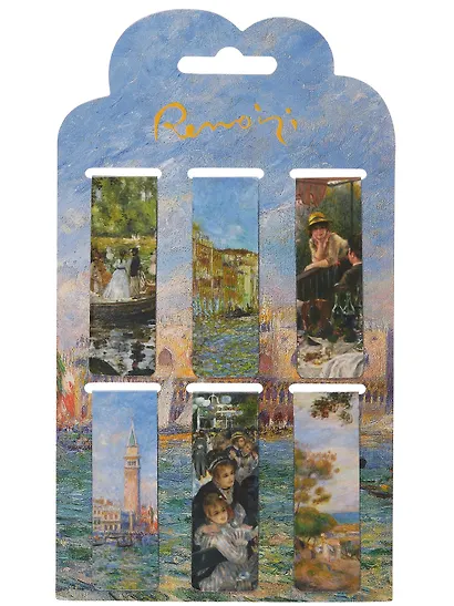 Набор магнитных закладок из 6шт (3шт) (Магнитные закладки Клод Моне Картины  (6 шт) Магнитные закладки Пьер Огюст Ренуар Картины (6 шт) Магнитные закладки Густав Климт Картины (6 шт) - фото 13