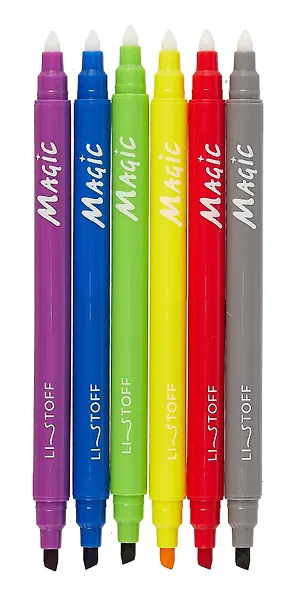 Фломастеры 6 цветов, "Magic" двухсторонние, меняют цвет, Listoff - фото 3