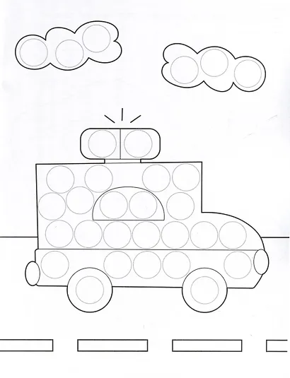 Раскраска для точечных маркеров. Грузовик. Выпуск 2 - фото 3