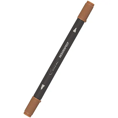 Маркер акварельный "Сонет", двухсторон., кисть и тонкий наконечник, коричневый, сонет - фото 1