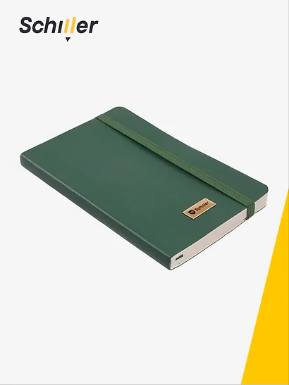 Записная книга А6 80 листов в линейку "Elegance" зеленая, Schiller - фото 2