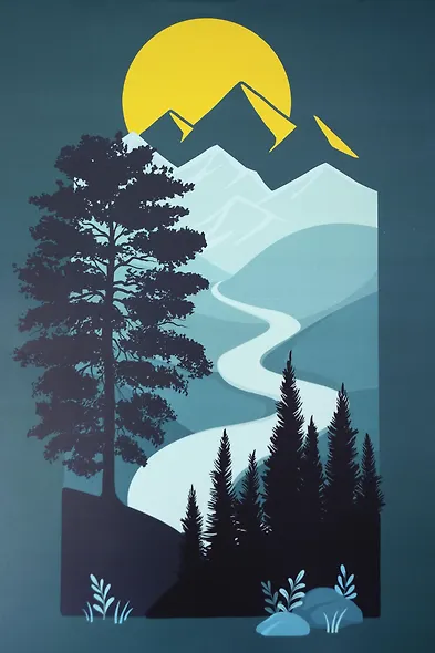 Пакет А3+ 40*50*15 "Горы" нейтр., бум.мат.ламинат - фото 3
