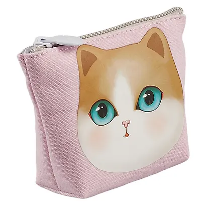Кошелек на молнии Кошка Miaomi (ткань) (11х8) (LG-10878) - фото 2