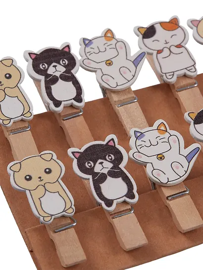 Набор Прищепки декоративные с веревкой Котики (10шт) (11-22535-8396) (упаковка)+Прищепки декоративные с веревкой Пушистики (10шт) (11-22535-8399) (упаковка) - фото 7